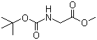 结构式 CAS# 31954-27-5, N-叔丁氧羰基甘氨酸甲酯