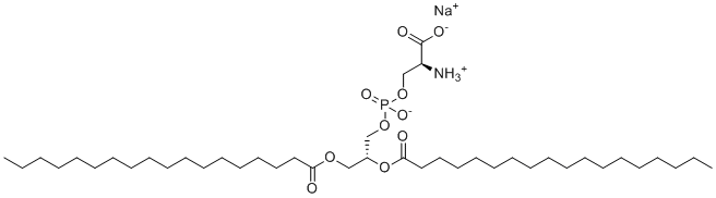 structure of CAS# 321595-13-5, Sodium (2S,8R)-2-azaniumyl-8-(octadecanoyloxy)-5-oxido-5,11-dioxo-4,6,10-trioxa-5lambda~5~-phosphaoctacosan-1-oate;DSPS-Na