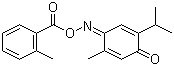结构式 CAS# 321688-88-4, Poloxin; 2-甲基-5-(1-甲基乙基)-2,5-环己二烯-1,4-二酮 1-[O-(2-甲基苯甲酰)肟]