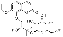 结构式 CAS# 32207-10-6, 3'-O-beta-D-吡喃葡萄糖苷白芷属脑酯