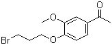 结构式 CAS# 3245-49-6, 1-[4-(3-溴丙氧基)-3-甲氧基苯基]乙酮