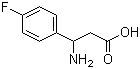 结构式 CAS# 325-89-3, 3-氨基-3-(4-氟苯基)丙酸
