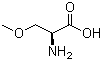 structure of CAS# 32620-11-4, (S)-2-Amino-3-methoxypropanoic acid;(+)-beta-Methoxy-L-alanine; (+)-O-Methyl-L-serine