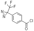 structure of CAS# 326923-35-7, 4-[3-(Trifluoromethyl)-3H-diazirin-3-yl]benzoyl chloride