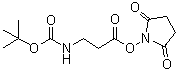 结构式 CAS# 32703-87-0, N-叔丁基氧羰基-beta-丙氨酸 N-羟基琥珀酰亚胺酯