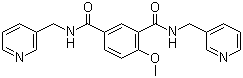 结构式 CAS# 32828-81-2, 匹考他胺; 4-甲氧基-N,N'-二(3-吡啶甲基)-1,3-苯二甲酰胺