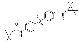 N,N'-(Sulfonyldi-4,1-phenylene)bis[2,2,3,3-tetramethylcyclopropanecarboxamide molecular structure (CAS 329059-55-4)