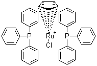 structure of CAS# 32993-05-8, Chlorocyclopentadienylbis(triphenylphosphine)ruthenium(II)