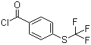 结构式 CAS# 330-14-3, 4-三氟甲硫基苯甲酰氯; 对三氟甲硫基苯甲酰氯