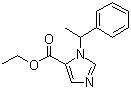 structure of CAS# 33125-97-2, Etomidate;1-(1-Phenylethyl)imidazole-5-carboxylic acid ethyl ester; Amidate