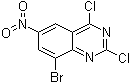 结构式 CAS# 331647-00-8, 8-溴-2,4-二氯-6-硝基喹唑啉