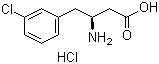 structure of CAS# 331763-54-3, (S)-3-Amino-4-(3-chlorophenyl)butyric acid hydrochloride;(betaS)-beta-Amino-3-chlorobenzenebutanoic acid hydrochloride