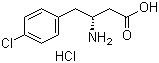 structure of CAS# 331763-59-8, (R)-3-Amino-4-(4-chlorophenyl)butyric acid hydrochloride;(betaR)-beta-Amino-4-chlorobenzenebutanoic acid hydrochloride