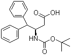 结构式 CAS# 332062-06-3, N-叔丁氧羰基-D-3-氨基-4,4-二苯基丁酸