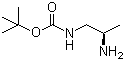 structure of CAS# 333743-54-7, tert-Butyl ((R)-2-aminopropyl)carbamate;((R)-2-Aminopropyl)carbamic acid tert-butyl ester; [(R)-2-Amino-1-propyl]carbamic acid tert-butyl ester
