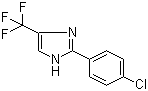 结构式 CAS# 33469-15-7, 2-(4-氯苯基)-4-三氟甲基-1H-咪唑; 2-对氯苯基-4-三氟甲基咪唑