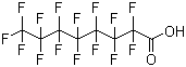 结构式 CAS# 335-67-1, 全氟辛酸