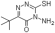 结构式 CAS# 33509-43-2, 4-氨基-6-叔丁基-3-巯基-1,2,4-三嗪-5(4H)-酮