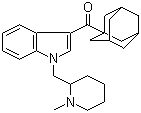 structure of CAS# 335160-66-2, 1-[(N-Methyl-2-piperidinyl)methyl]-3-(1-adamantanecarbonyl)-1H-indole;[1-[(1-Methyl-2-piperidinyl)methyl]-1H-indol-3-yl]tricyclo[3.3.1.1(3,7)]dec-1-yl-methanone