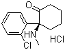 结构式 CAS# 33795-24-3, 盐酸氯胺酮; (2R)-2-(2-氯苯基)-2-(甲基氨基)环己酮盐酸盐
