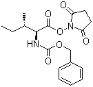 结构式 CAS# 3391-99-9, N-(苯基甲氧基羰基)-L-异亮氨酸 2,5-二氧代-1-吡咯烷基酯