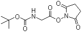 结构式 CAS# 3392-07-2, Boc-甘氨酸-N-羟基琥珀酰亚胺酯; N-叔丁氧羰基甘氨酸-N-羟基琥珀酰亚胺酯