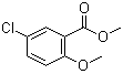 结构式 CAS# 33924-48-0, 5-氯-2-甲氧基苯甲酸甲酯
