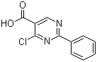 结构式 CAS# 343349-20-2, 4-氯-2-苯基-5-嘧啶羧酸