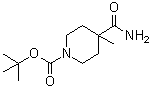 结构式 CAS# 343788-67-0, 4-氨基甲酰基-4-甲基哌啶-1-羧酸叔丁酯