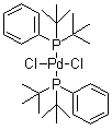 structure of CAS# 34409-44-4, trans-Dichlorobis(di-tert-butylphenylphosphine)palladium(II);ditert-butyl(phenyl)phosphane dichloropalladium