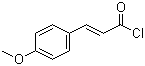 structure of CAS# 34446-64-5, 4-Methoxycinnamoyl chloride;4-Methoxycinnamic acid chloride; p-Methoxycinnamic acid chloride; p-Methoxycinnamoyl chloride; p-Methoxycinnnamoyl chloride