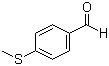 结构式 CAS# 3446-89-7, 4-(甲基巯基)苯甲醛; 4-甲基硫代苯甲醛; 对甲硫基苯甲醛