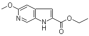 structure of CAS# 3469-63-4, 5-Methoxy-1H-pyrrolo[2,3-c]pyridine-2-carboxylic acid ethyl ester