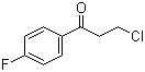 structure of CAS# 347-93-3, 2-Chloro-4'-fluoropropiophenone;3-Chloro-1-(4-fluorophenyl)-1-propanone