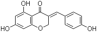 结构式 CAS# 34818-83-2, 4'-Demethyleucomin; (E)-5,7-二羟基-3-(4-羟基苯亚甲基)色满-4-酮