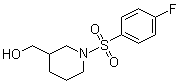 结构式 CAS# 349402-83-1, 1-[(4-氟苯基)磺酰基]-3-哌啶甲醇