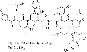 structure of CAS# 34973-08-5, Gonadorelin acetate