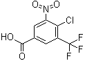 结构式 CAS# 350488-79-8, 4-氯-5-硝基-3-三氟甲基苯甲酸
