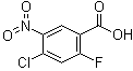 结构式 CAS# 35112-05-1, 4-氯-2-氟-5-硝基苯甲酸