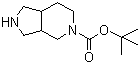 结构式 CAS# 351370-99-5, 5-Boc-八氢吡咯并[3,4-c]吡啶