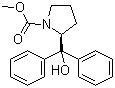 结构式 CAS# 352535-68-3, (2S)-(-)-2-(羟基二苯基甲基)-1-吡咯烷甲酸甲酯
