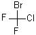 structure of CAS# 353-59-3, Bromochlorodifluoromethane;Chlorobromodifluoromethane; Daiflon 12B1; Difluorochlorobromomethane; F 12B1; Flugex 12B1; Fluorocarbon 1211; Freon 12B1; H 1211; Halon 1211; R 12B1