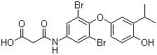 结构式 CAS# 355129-15-6, 伊罗替罗; N-[3,5-二溴-4-(4-羟基-3-异丙基苯氧基)苯基]丙酰胺酸