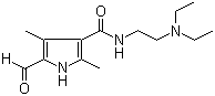 structure of CAS# 356068-86-5, N-(2-(Diethylamino)ethyl)-5-formyl-2,4-dimethyl-1H-pyrrole-3-carboxamide