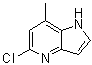structure of CAS# 357263-43-5, 5-Chloro-7-methyl-1H-pyrrolo[3,2-b]pyridine;5-Chloro-7-methyl-4-azaindole