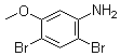 structure of CAS# 35736-52-8, 2,4-Dibromo-5-methoxyaniline;2,4-Dibromo-5-methoxybenzenamine