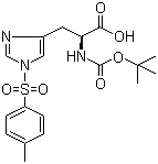 结构式 CAS# 35899-43-5, N-叔丁氧羰基-N(咪唑)-(4-甲基苯磺酰基)-L-组氨酸