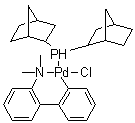 structure of CAS# 359803-53-5, 2'-(Dimethylamino)-2-biphenylyl-palladium(II) chloride dinorbornylphosphine complex;SK-CC 01A
