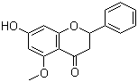 结构式 CAS# 36052-37-6, 山姜素; 山楂果提取物; (S)-7-羟基-5-甲氧基黄烷酮