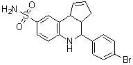 结构式 CAS# 360791-49-7, 4-(4-溴苯基)-3a,4,5,9b-四氢-3H-环戊二烯并[c]喹啉-8-磺酰胺